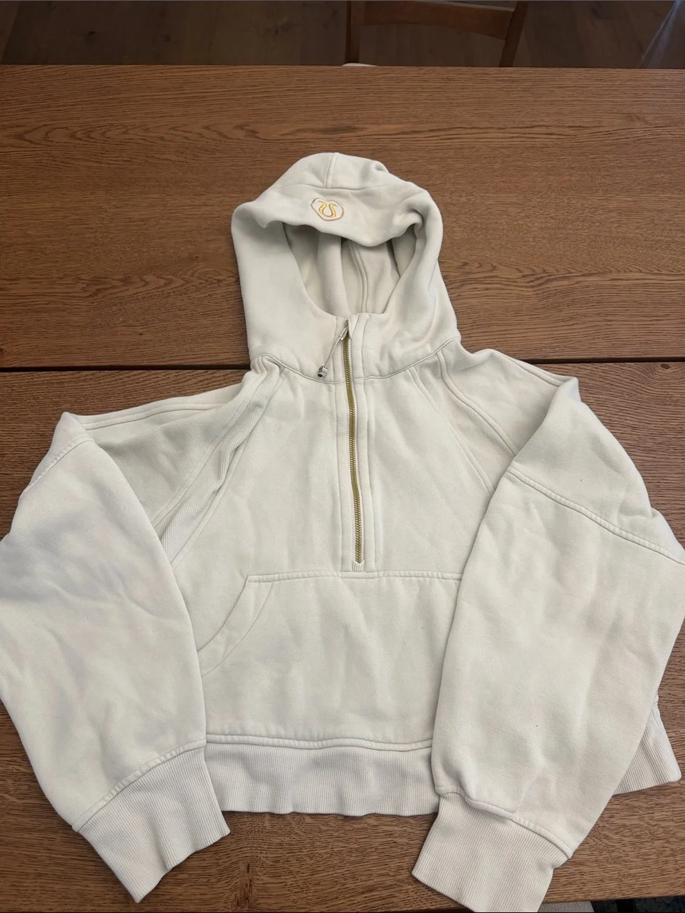 Lululemon Scuba Light Cream Half-Zip Hoodie